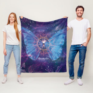 Morpho butterfly / Galaxy Mandala  Fleece Blanket