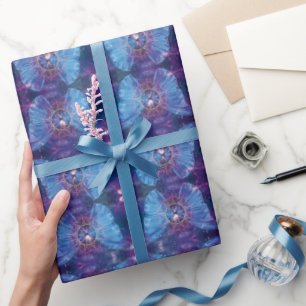 Morpho butterfly / Galaxy Mandala Wrapping Paper