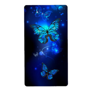 Morpho Butterfly in the Dark Background