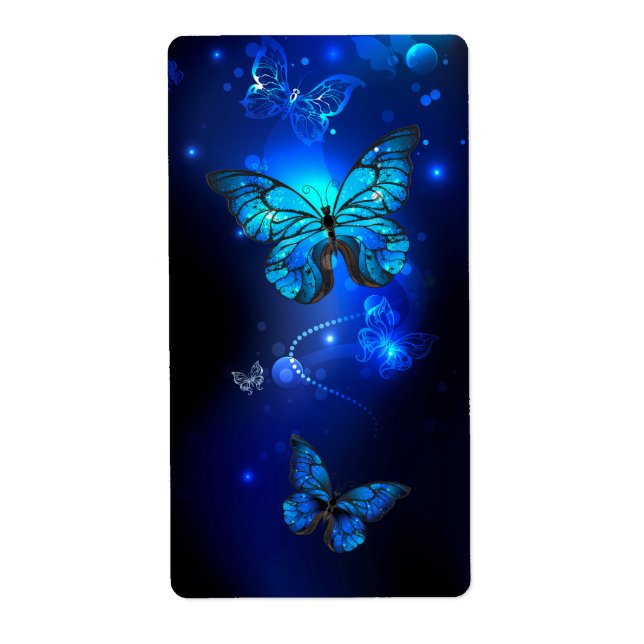 Morpho Butterfly in the Dark Background (Devant)