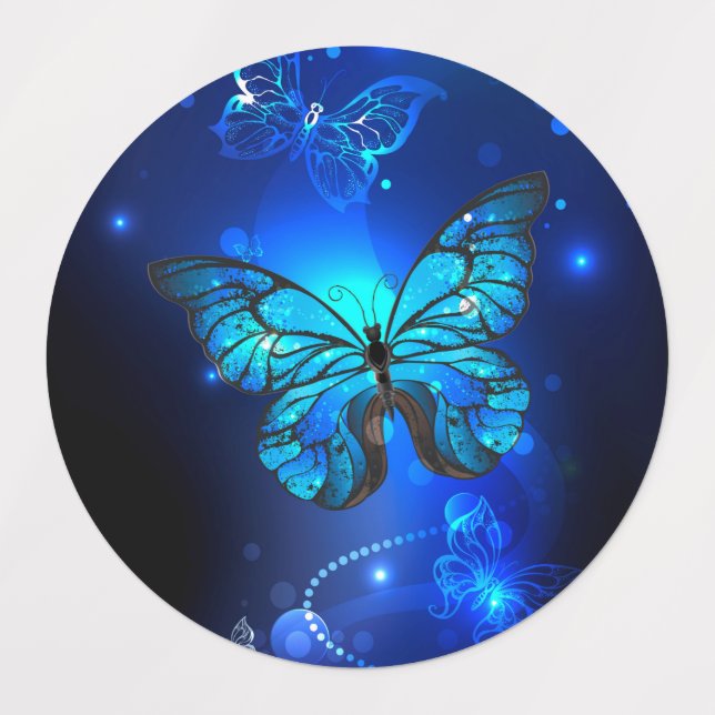Morpho Butterfly in the Dark Background (Design 1)
