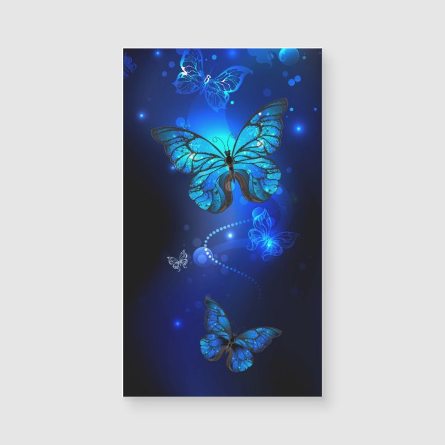 Morpho Butterfly in the Dark Background (Front)