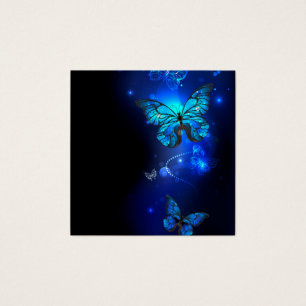 Morpho Butterfly in the Dark Background