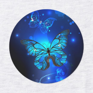 Morpho Butterfly in the Dark Background