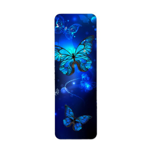 Morpho Butterfly in the Dark Background