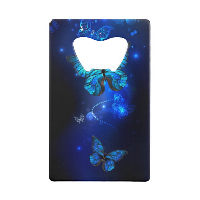 Morpho Butterfly in the Dark Background (Devant)