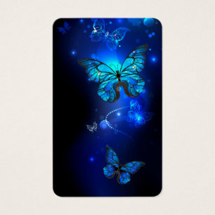 Morpho Butterfly in the Dark Background