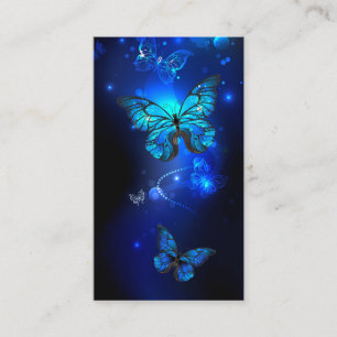 Morpho Butterfly in the Dark Background Appointment Card
