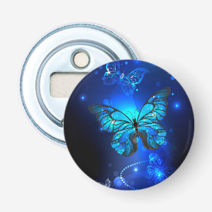 Morpho Butterfly in the Dark Background Bottle Opener