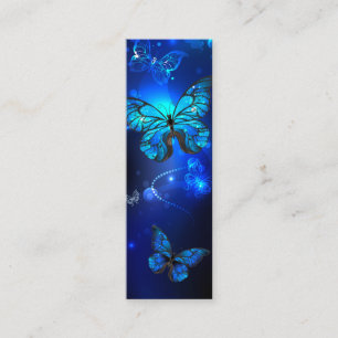 Morpho Butterfly in the Dark Background Calling Card