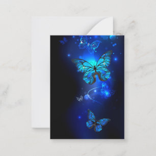 Morpho Butterfly in the Dark Background Card