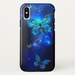 Morpho Butterfly in the Dark Background Case-Mate iPhone Case