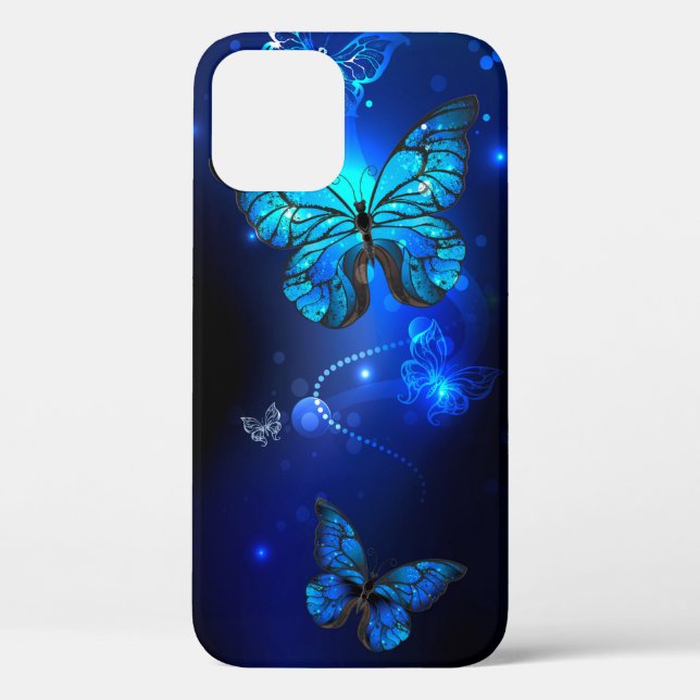Morpho Butterfly in the Dark Background Case-Mate iPhone Case (Back)
