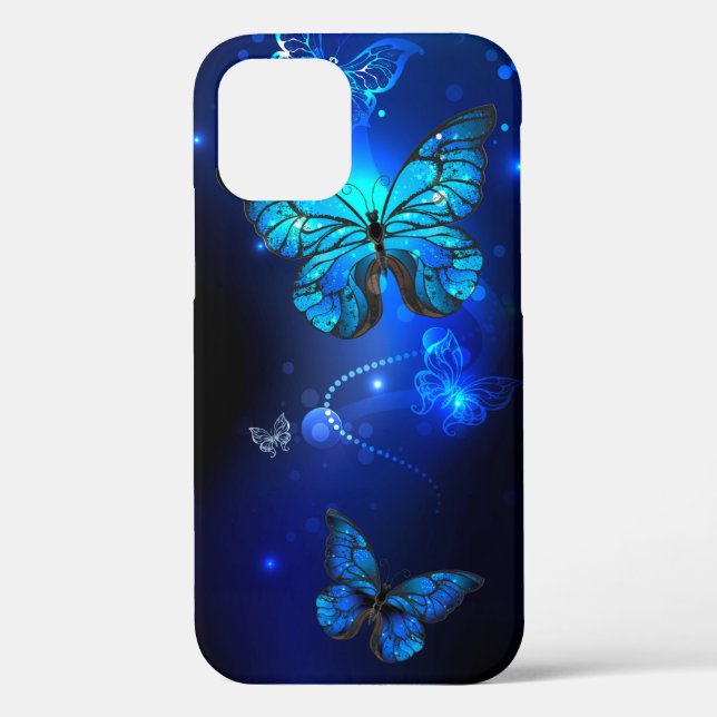 Morpho Butterfly in the Dark Background Case-Mate iPhone Case (Back)