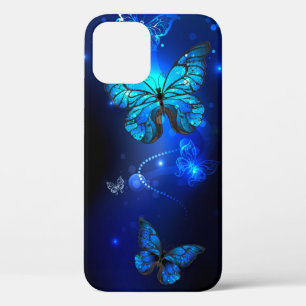 Morpho Butterfly in the Dark Background iPhone 12 Pro Case