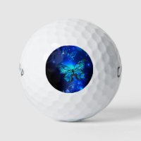 Morpho Butterfly in the Dark Background