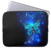 Morpho Butterfly in the Dark Background