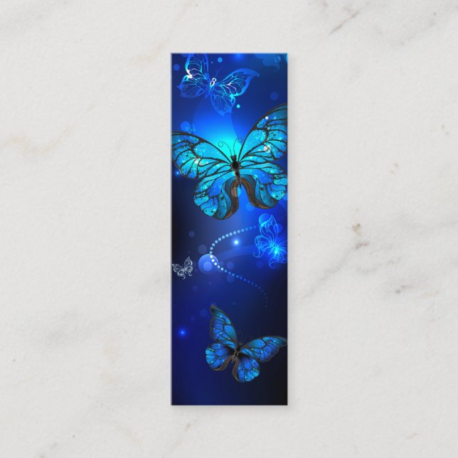 Morpho Butterfly in the Dark Background Loyalty Card (Front)