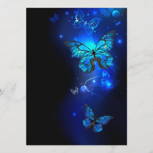 Morpho Butterfly in the Dark Background Menu