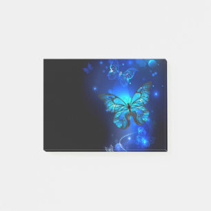 Morpho Butterfly in the Dark Background Post-it Notes