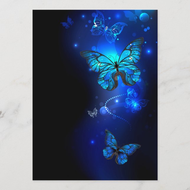 Morpho Butterfly in the Dark Background Program (Front)