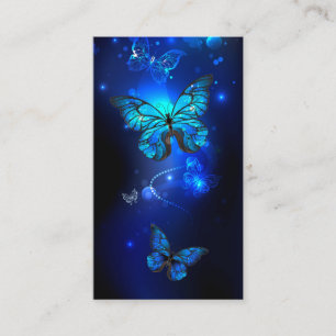 Morpho Butterfly in the Dark Background Referral Card
