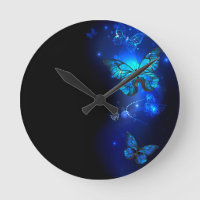 Morpho Butterfly in the Dark Background