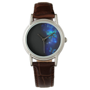 Morpho Butterfly in the Dark Background Watch