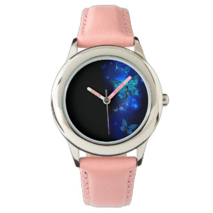 Morpho Butterfly in the Dark Background Watch