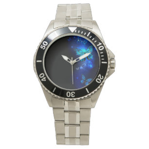 Morpho Butterfly in the Dark Background Watch