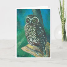 Morpork Owl Greetings Card