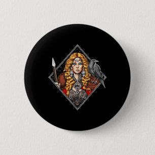 Morrigan Goddess Celtic Mythology Pagan Deity Of W 2 Inch Round Button