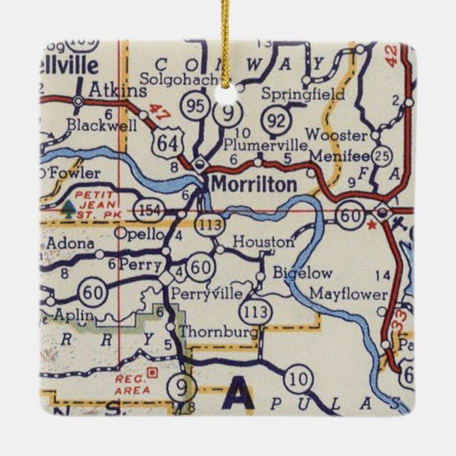Morrilton AR Ceramic Ornament (Back)