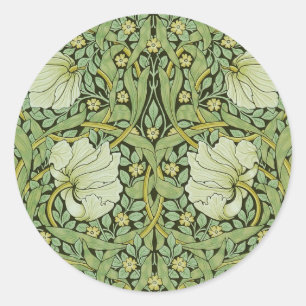 Morris 1876 Vintage Pimpernel Floral Pattern Classic Round Sticker