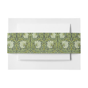 Morris 1876 Vintage Pimpernel Floral Pattern Invitation Belly Band