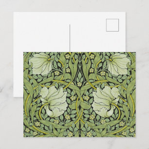 Morris 1876 Vintage Pimpernel Floral Pattern Postcard