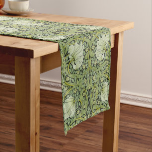 Morris 1876 Vintage Pimpernel Floral Pattern Short Table Runner