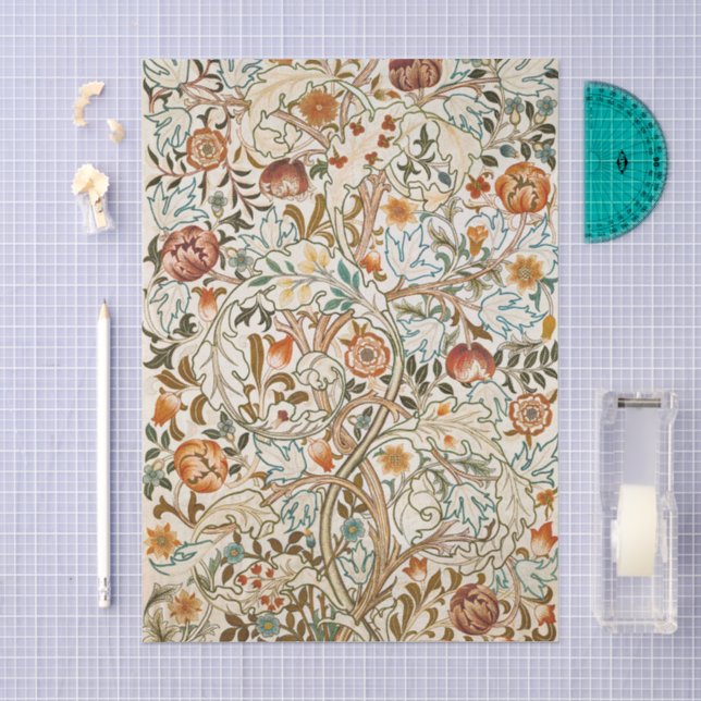  Morris Acanthus Floral Crewel Embroidery Pattern Tissue Paper (Craft)
