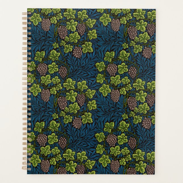 Morris - Antique 1873 Grape & Leave & Vine Pattern Planner (Front)