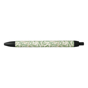 Morris - Antique willow leaves & Branches Pattern Black Ink Pen