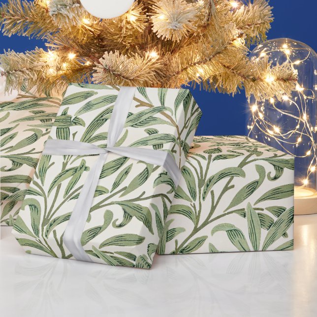 Morris - Antique willow leaves & Branches Pattern Wrapping Paper (Holidays)