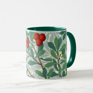 Morris -  Arbatus, berry red and green. Mug