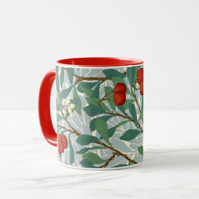 Morris - Arbatus, berry red Mug (Front Left)