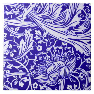 Morris - Arcadia pattern in Purple and White Tile