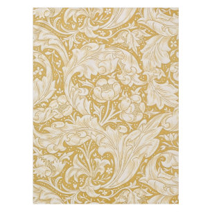 Morris Bachelor's Button Flower & Golden Stems Tablecloth