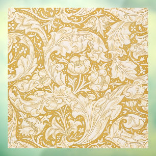 Morris Bachelor's Button Flower & Golden Stems Window Cling