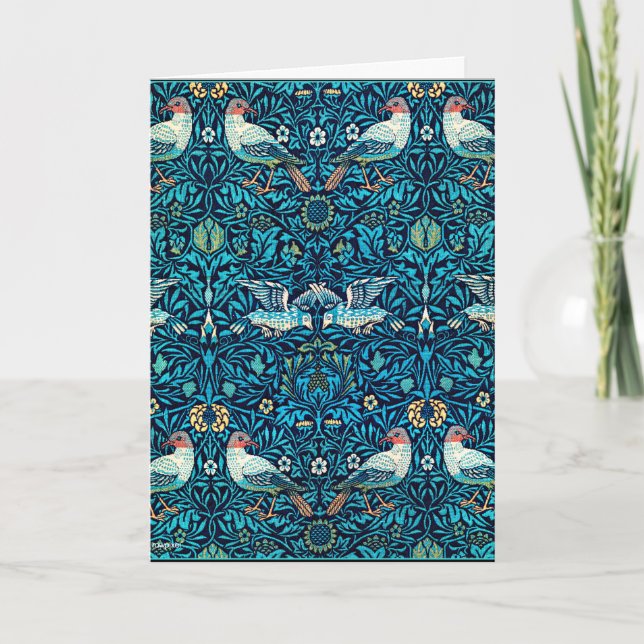 Morris - Birds, colorful vintage pattern Card (Front)
