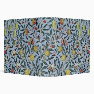 Morris Blue Background Antique Pomegrana Pattern Binder