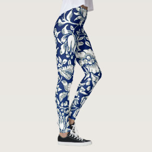 Morris - Blue Mallow, popular pattern Leggings