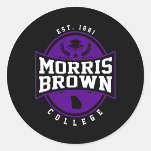 Morris Brown College Arch Vintage Design Retro Men Classic Round Sticker